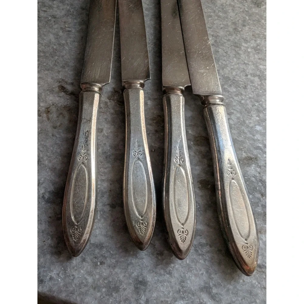Lot Of Four Vintage Community Plate Flatware Stainless‎ Steel Knives